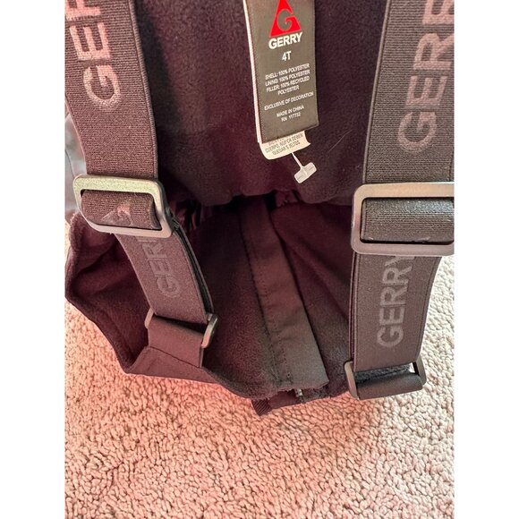 Gerry Size 4T Black Overall Insulated Snow Pants Unisex Excellent - Picture 5 of 10